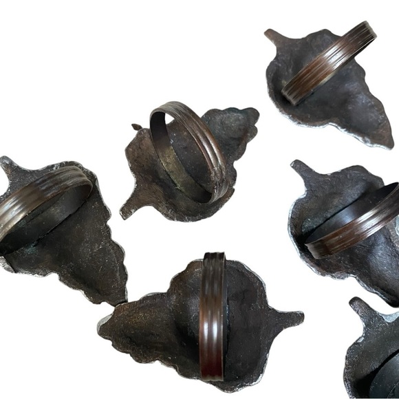 Lot of 7  Silver Tone Wine Grapes Pewter Napkin Rings Holders - Picture 13 of 16